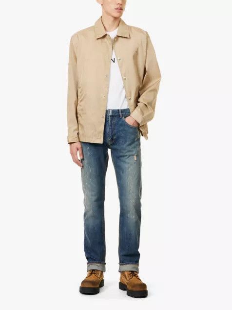Givenchy o1srvl11e0326 Long-Sleeve Regular-Fit Shirt in Beige Size US XS / EU 42 / 0 - 2 Thumbnail