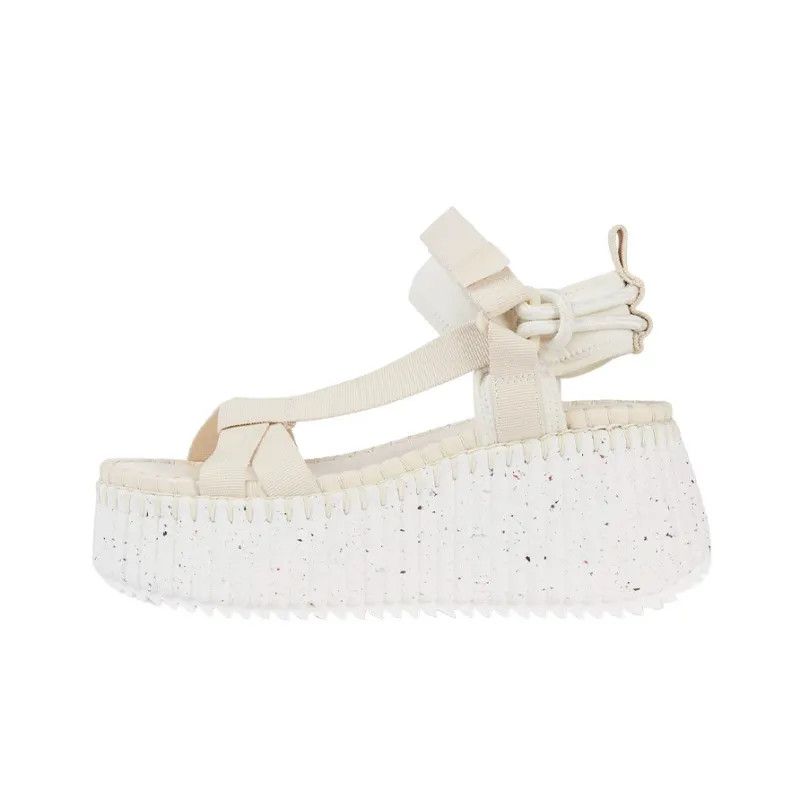 Chloe o1loc1c0425 Nama Wedge Sandals in Multicolor Size US 10 / IT 40 - 4 Thumbnail