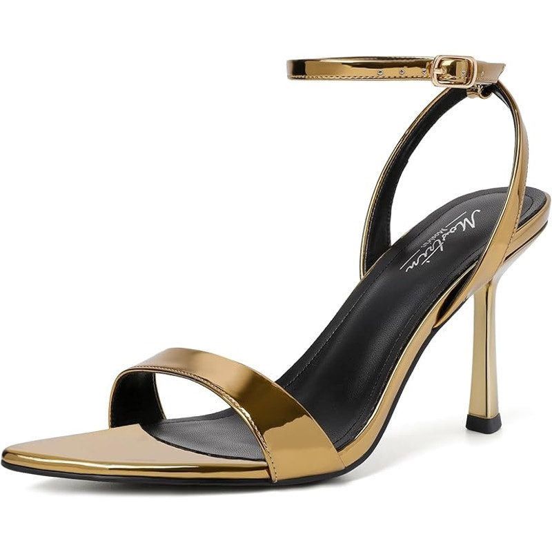 Other Mostrin Women's Gold 4" Heel Open Toe Ankle Strap Sandals 7 Size US 7 / IT 37 - 1 Thumbnail