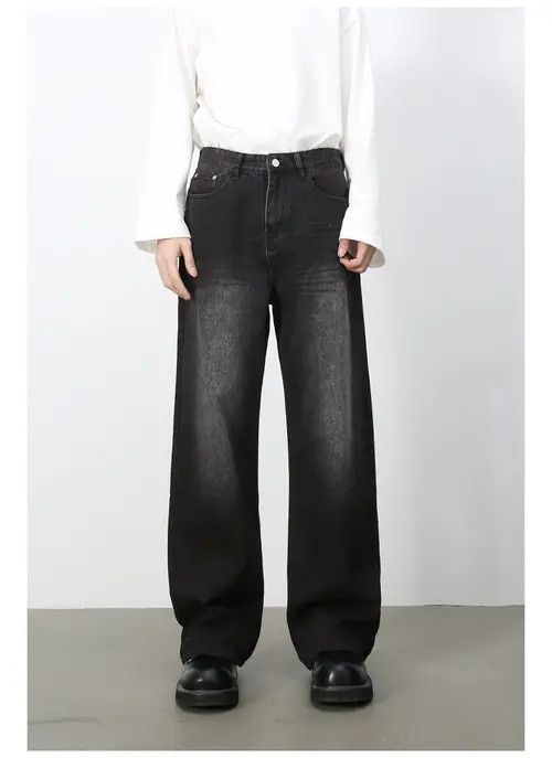 VIBE American street retro straight distressed wide-leg jeans Size US 32 / EU 48 - 6 Thumbnail