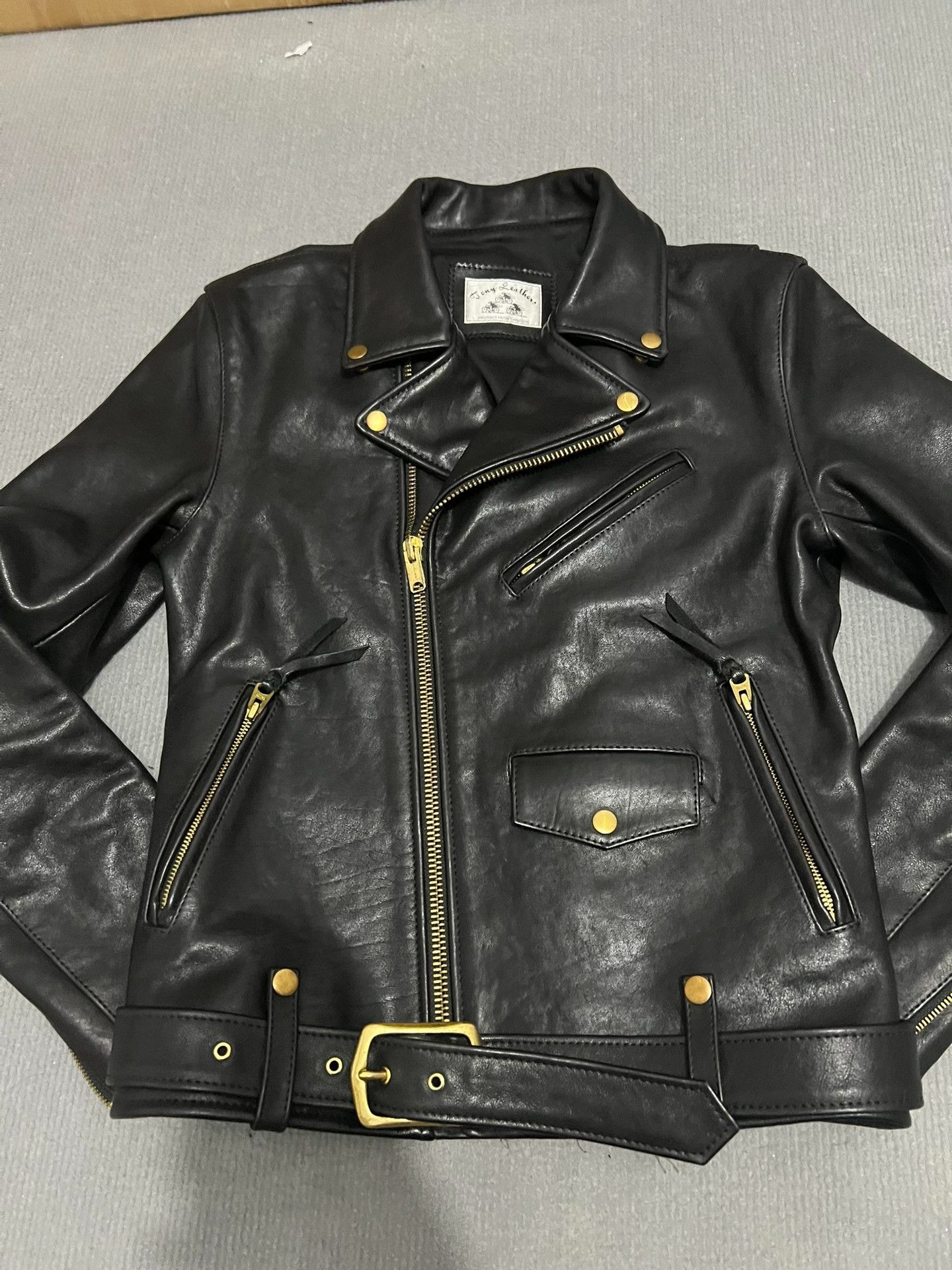 Freewheelers Custom Cowhide Leather Biker Jacket Size US L / EU 52-54 / 3 - 1 Thumbnail