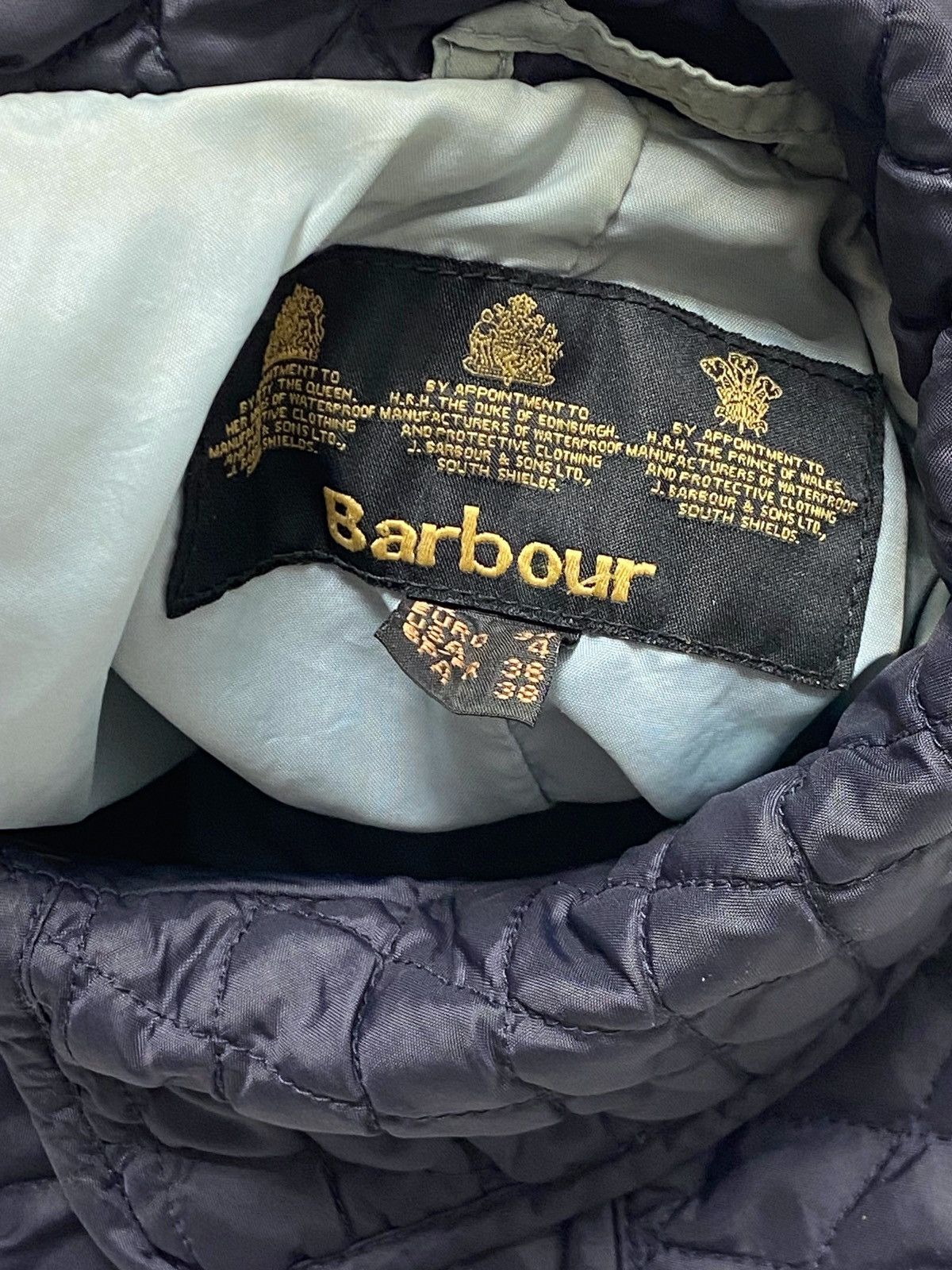 Barbour Vintage BARBOUR Quilted Deep Blue Navy Jacket Size XS / US 0-2 / IT 36-38 - 6 Thumbnail