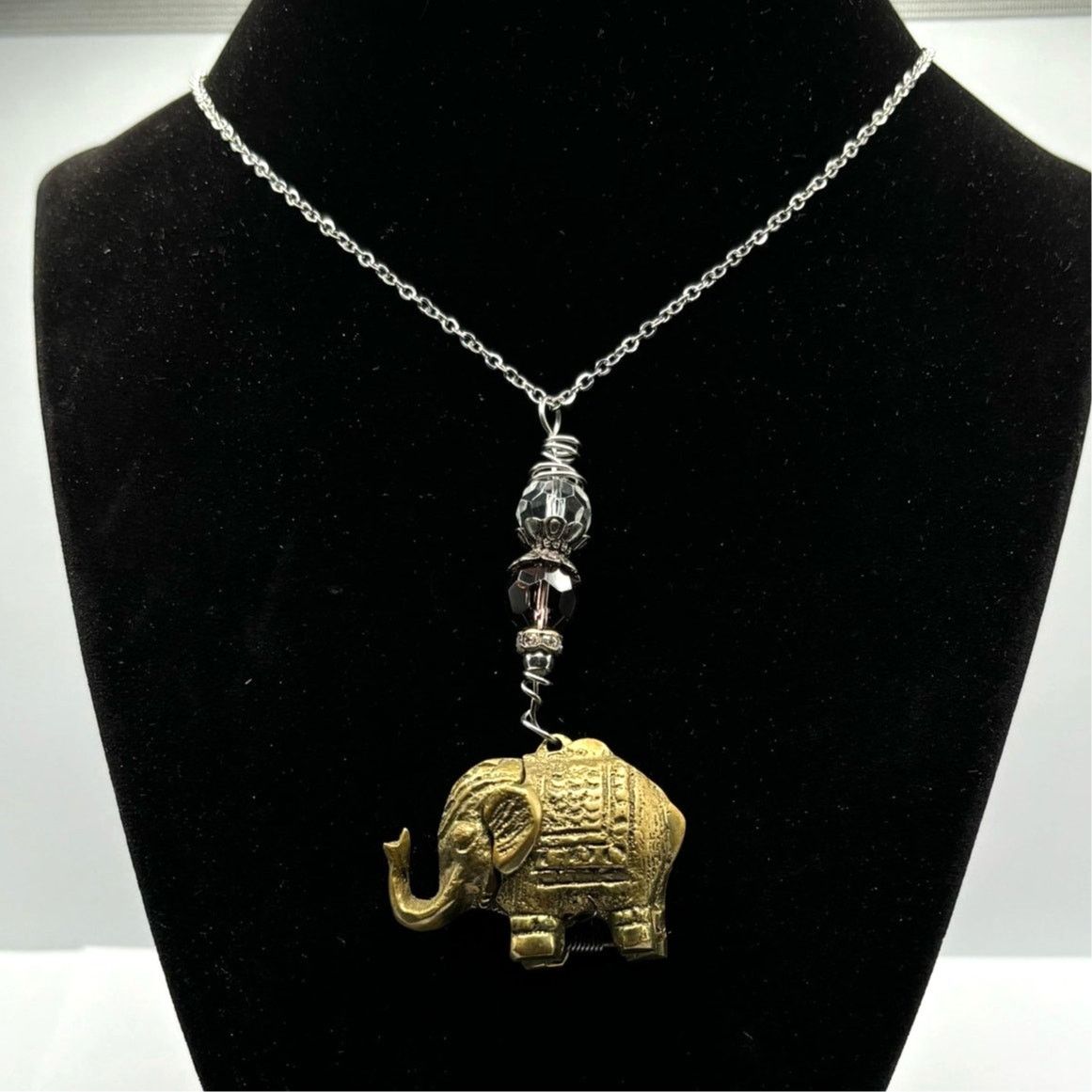 Other Gold & Silver Elephant Necklace Size ONE SIZE - 1 Thumbnail