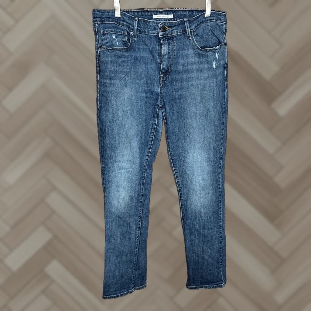 Levi's Levi's Jeans Womens Blue Denim Mid Rise Skinny 32 Size 32 Denim Jeans Women Skinny Blue 28Inseam Size 24" / US 00 / IT 34 - 1 Thumbnail