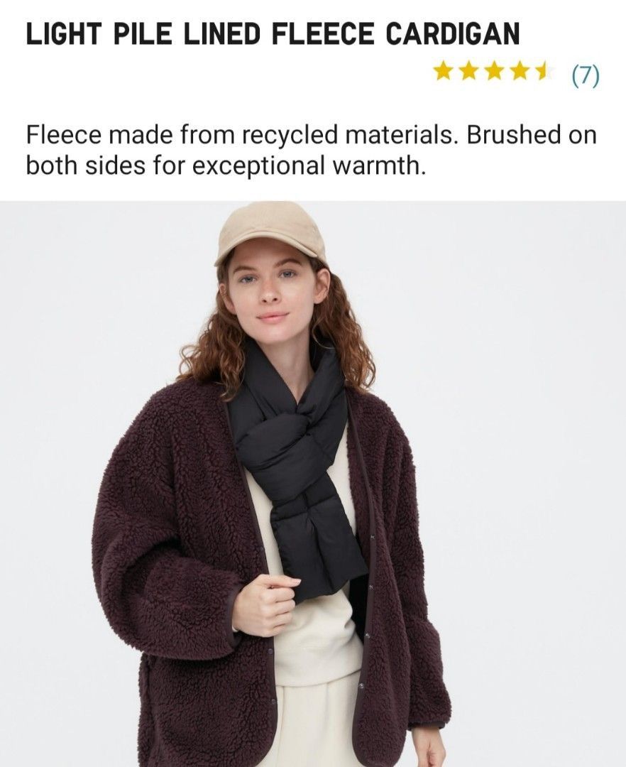 Uniqlo Uniqlo Light Pile Line Fleece Cardigan Winter Jacket Size S / US 4 / IT 40 - 5 Thumbnail