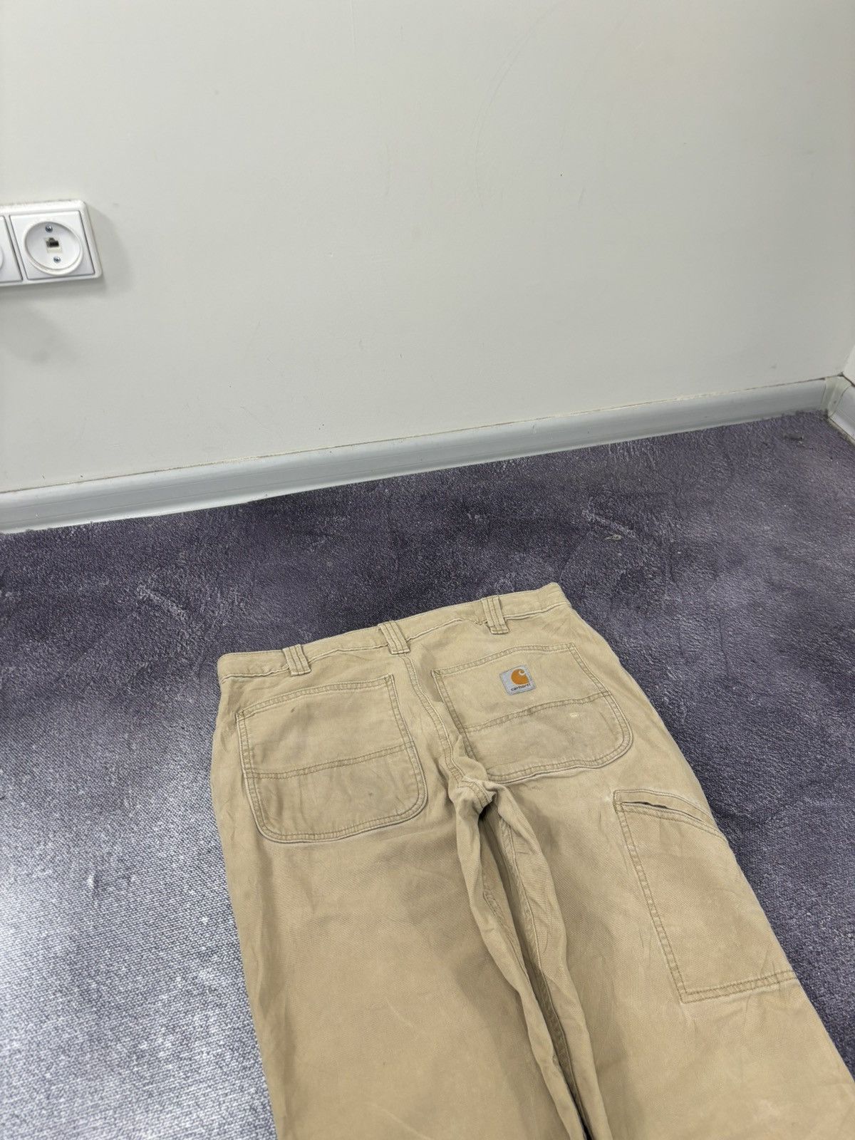 Carhartt Vintage Carhartt Y2K Workwear USA Beige Hype Carpenter Pants Size US 33 - 5 Thumbnail