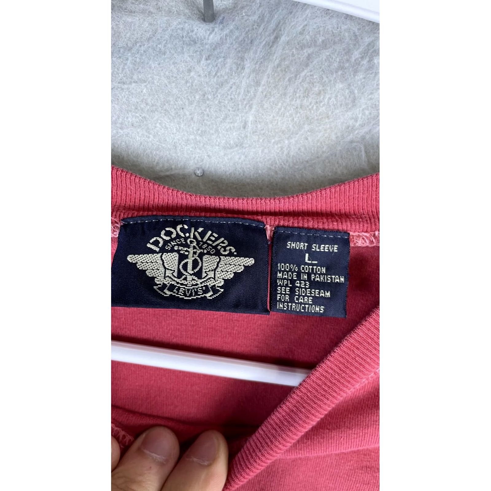 Dockers Dockers Mens Large Red Pocket Tee Shirt Cotton Logo Crewneck Casual Size US L / EU 52-54 / 3 - 3 Thumbnail