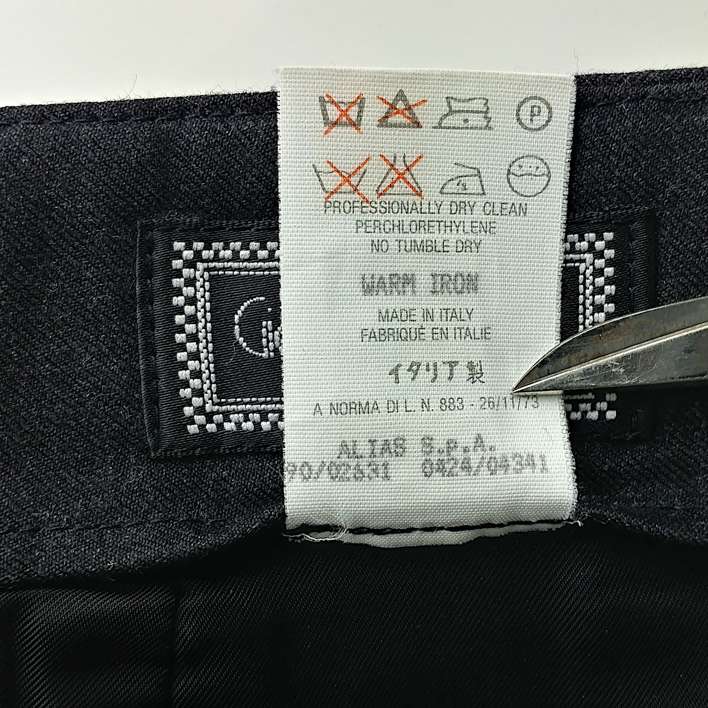 Versace 90s Vintage Draped Wool Pencil Skirt Size 28" / US 6 / IT 42 - 5 Thumbnail