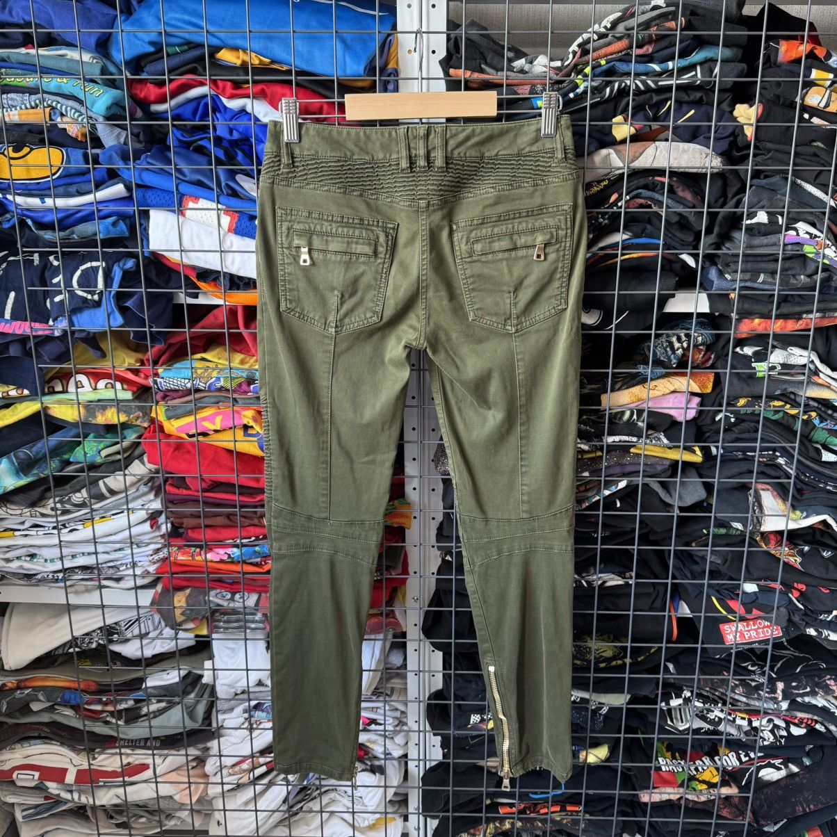 Balmain Olive Baiker Jeans