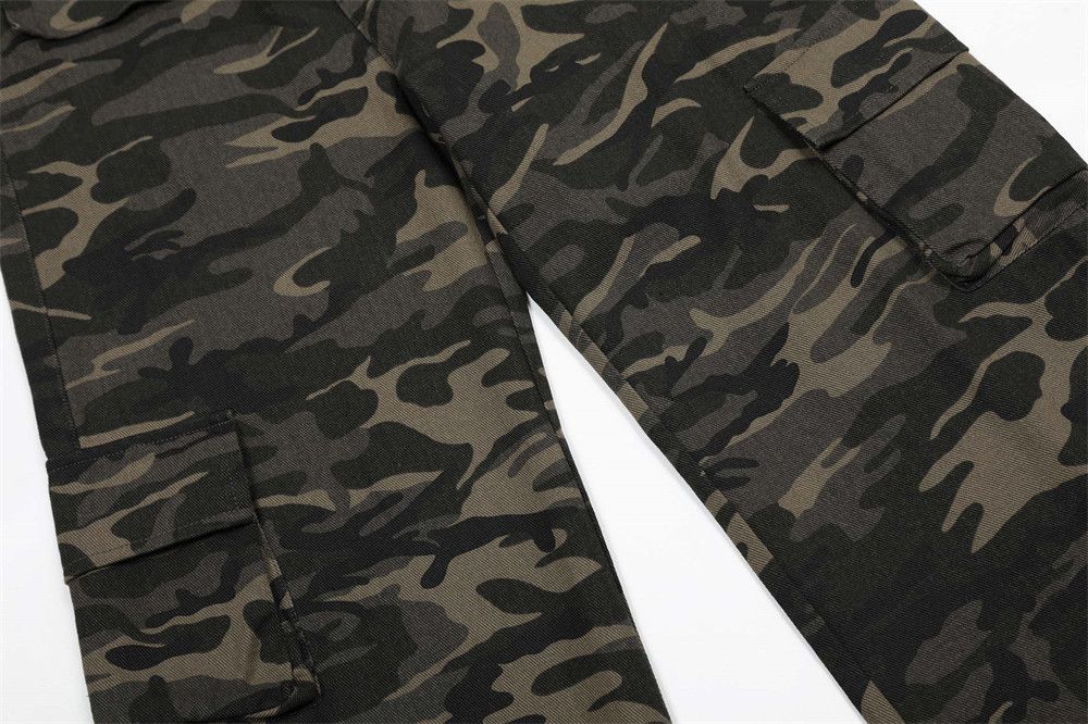 Japanese Brand × Jean Men's straight loose wide-leg camouflage cargo jeans y2k Size US 32 / EU 48 - 5 Thumbnail