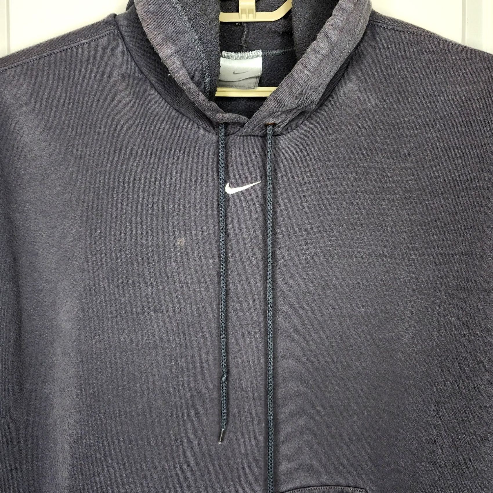 Nike Nike Hoodie Mens 4XL Gray Pullover Swoosh Pocket Crew Neck Fleece Winter Oversized Size US XXL / EU 58 / 5 - 3 Thumbnail