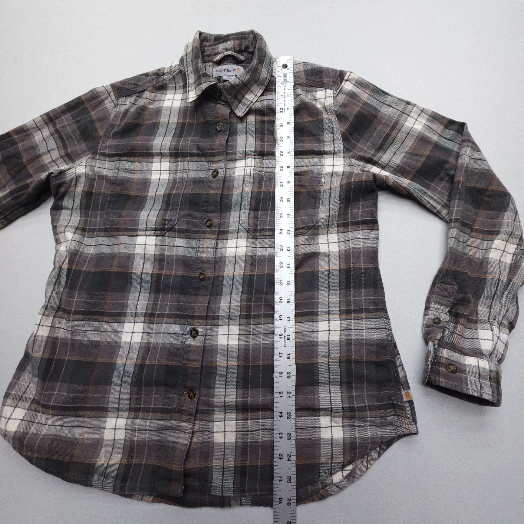 Carhartt Carhartt Shirt Womens Medium Flannel Plaid Rugged Flex Hamilton Work Size M / US 6-8 / IT 42-44 - 5 Thumbnail