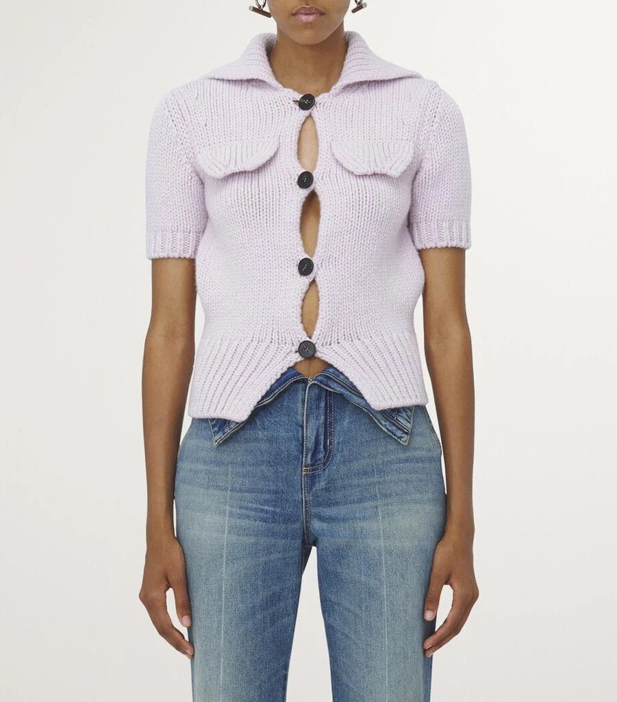 Alexander McQueen o1srvl11e0226 Wool Cashmere Knit Sweater In Lilac Size S / US 4 / IT 40 - 4 Thumbnail