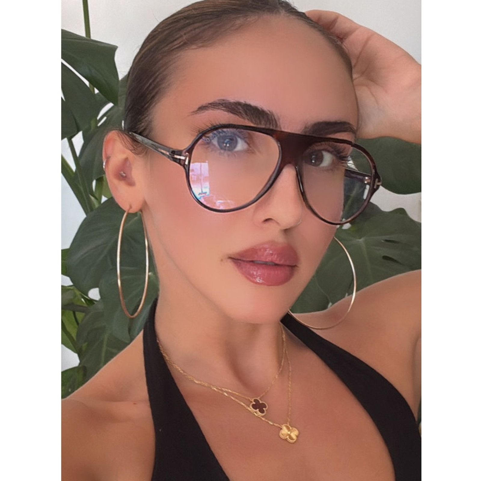 Tom Ford NEW Tom Ford FT5012-B Bluelight Aviator Frames in Black Size ONE SIZE - 1 Thumbnail