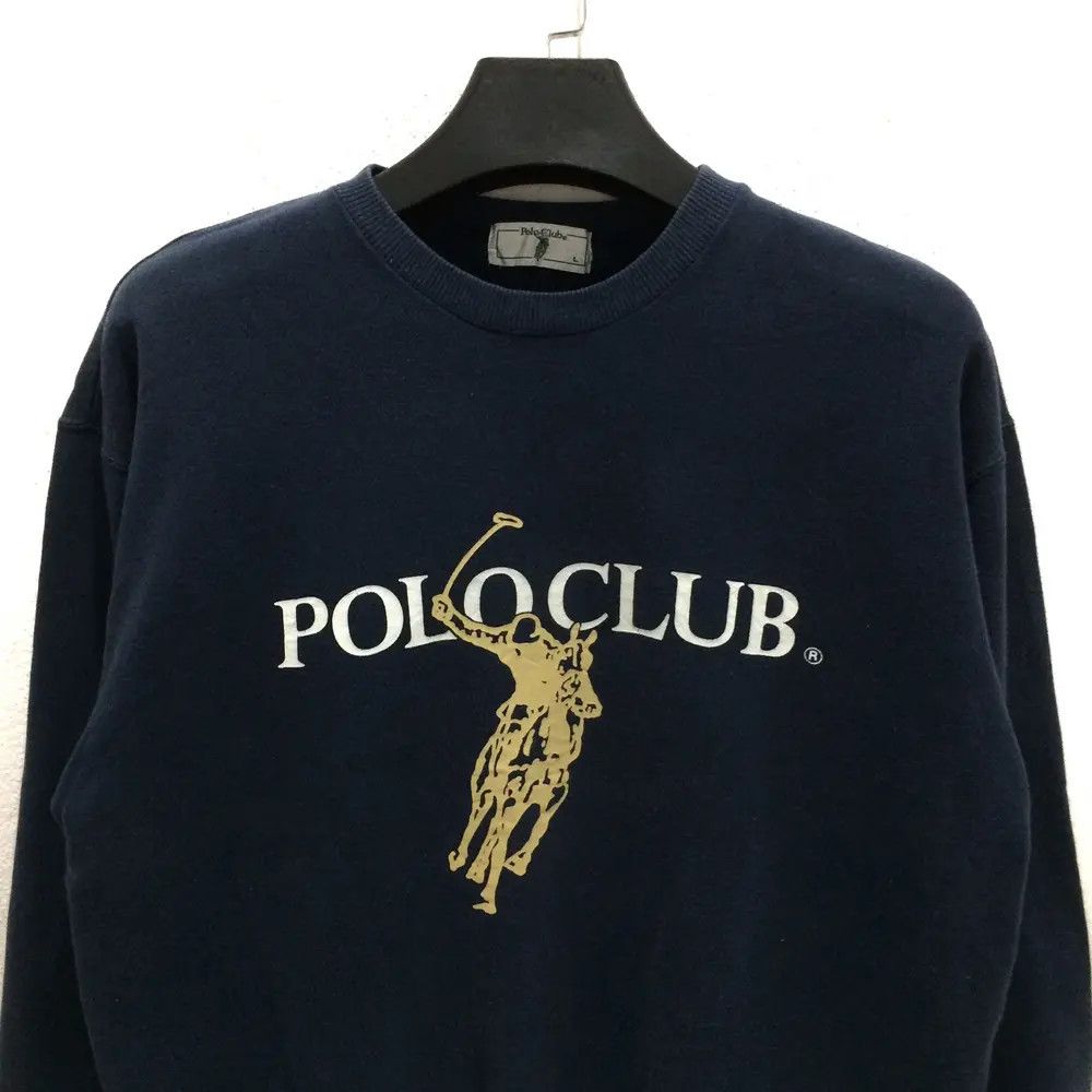 Vintage Vintage Polo Club Spell Out Sweatshirt Size US L / EU 52-54 / 3 - 2 Thumbnail