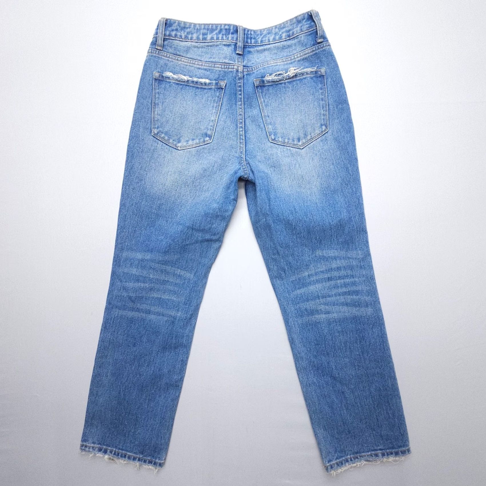 Vintage VERVET Jeans Womens 26 x 26" High Rise Straight Blue Distressed Rigid Cotton Jeans Jeans blue Distressed City 90s Mens Girls Size 26" / US 2 / IT 38 - 2 Thumbnail