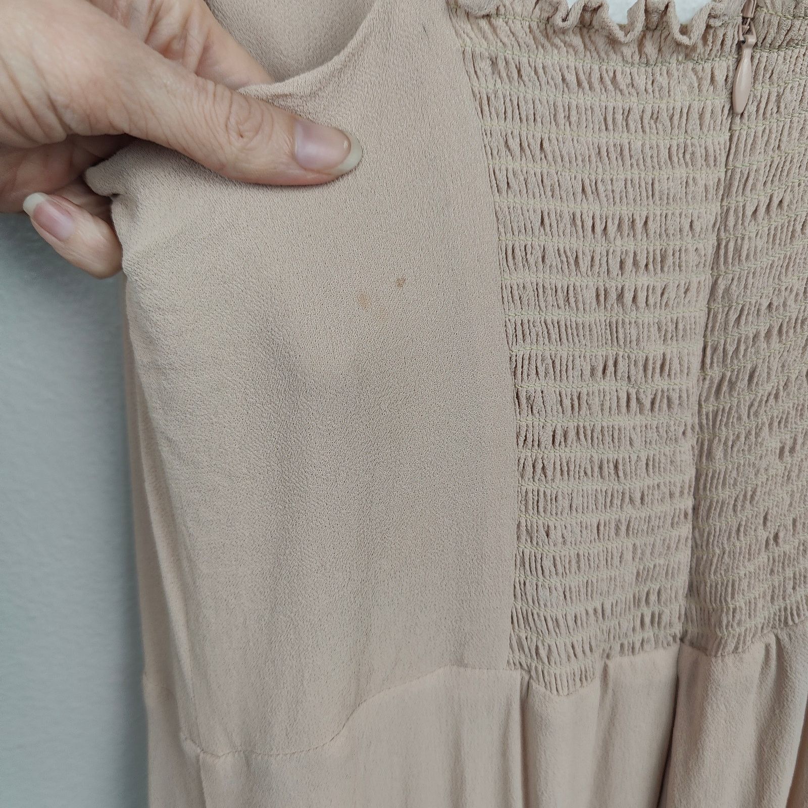 Reformation Reformation Emersyn Dress Womens 10 Champagne Pink Size L / US 10 / IT 46 - 6 Thumbnail