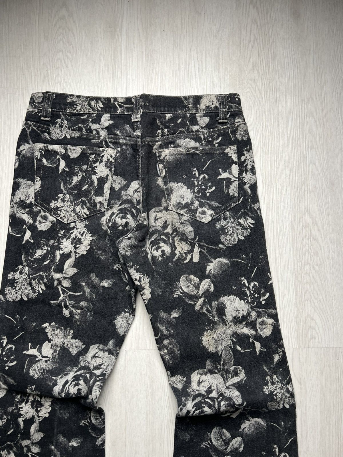 Tornado Mart Tornado Mart Black Rose Flared Denim vkei Lgb Kmrii style Size US 32 / EU 48 - 4 Thumbnail