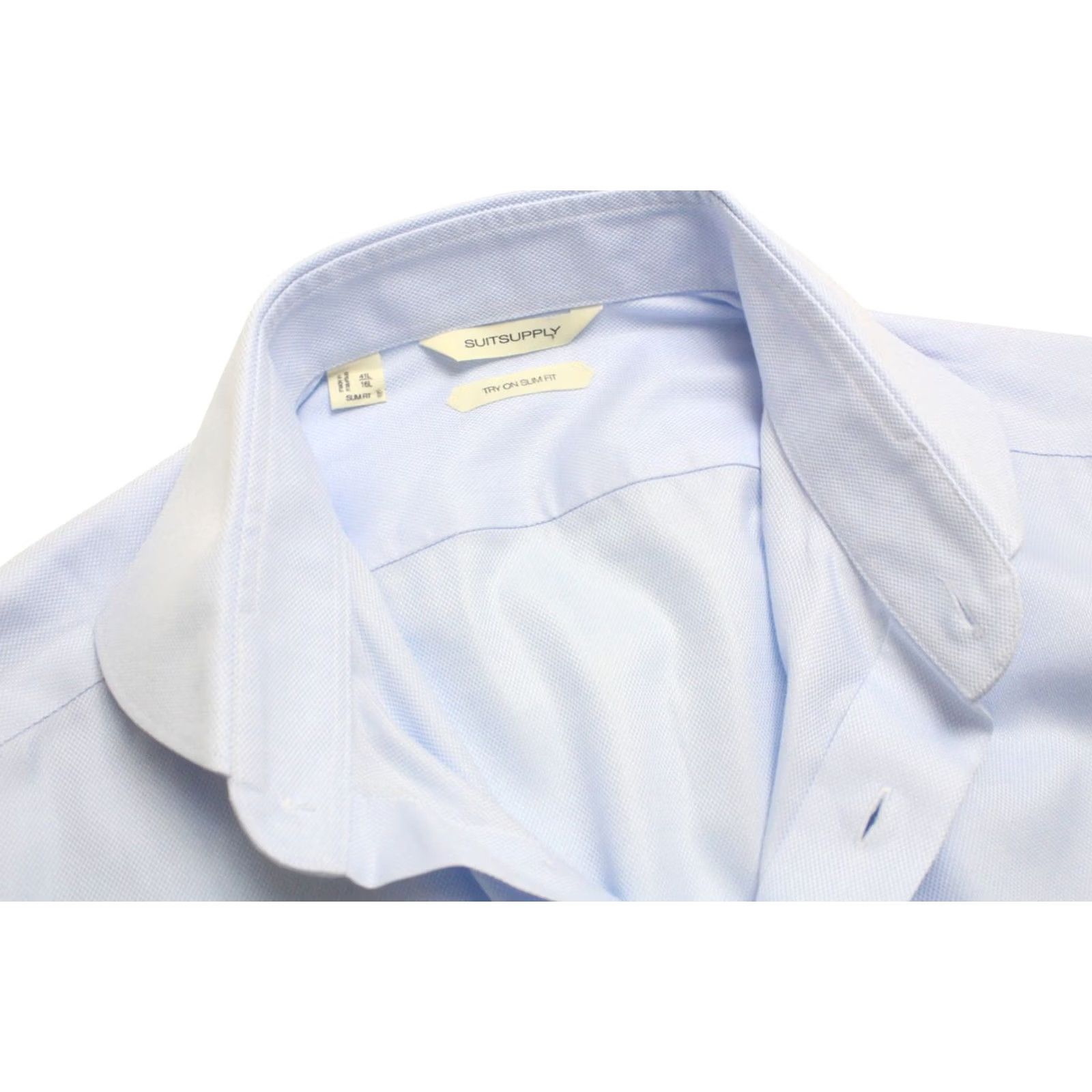 Suitsupply Suitsupply Slim Fit Formal Shirt Men 41L / 16L Button Up Dress Shirt Blue Patterned Christmas? (Note: Do not add new info) Size 42R - 4 Thumbnail