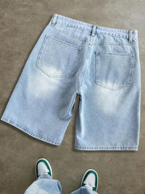 Jean Pants Letter print street jeans denim shorts Size US 34 / EU 50 - 4 Thumbnail