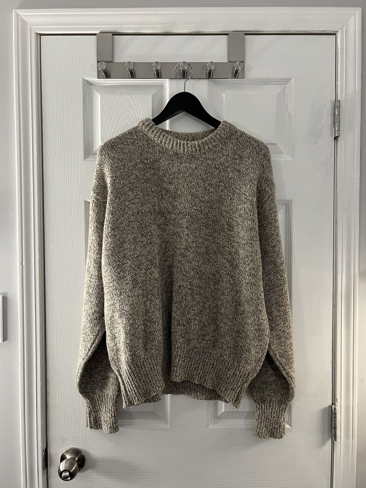 image of Vintage Eddie Bauer Low Gauge Knit in Brown Tan, Men's (Size XL)