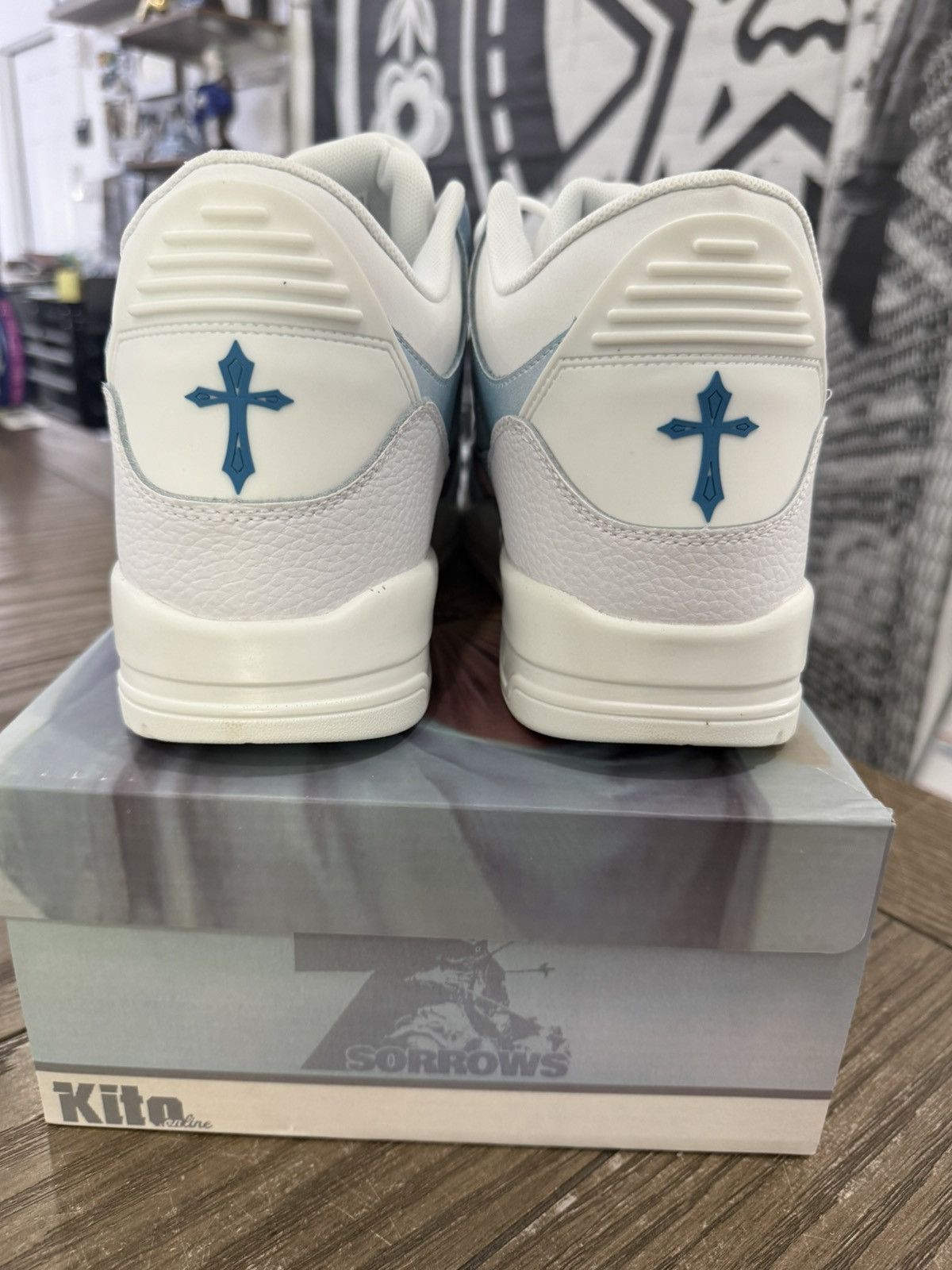Kitowares 🙏🏻 KITOWARES Custom RARE! Jordan 3 Mother Mary Size 13 🙏🏻 Size US 13 / EU 46 - 4 Thumbnail