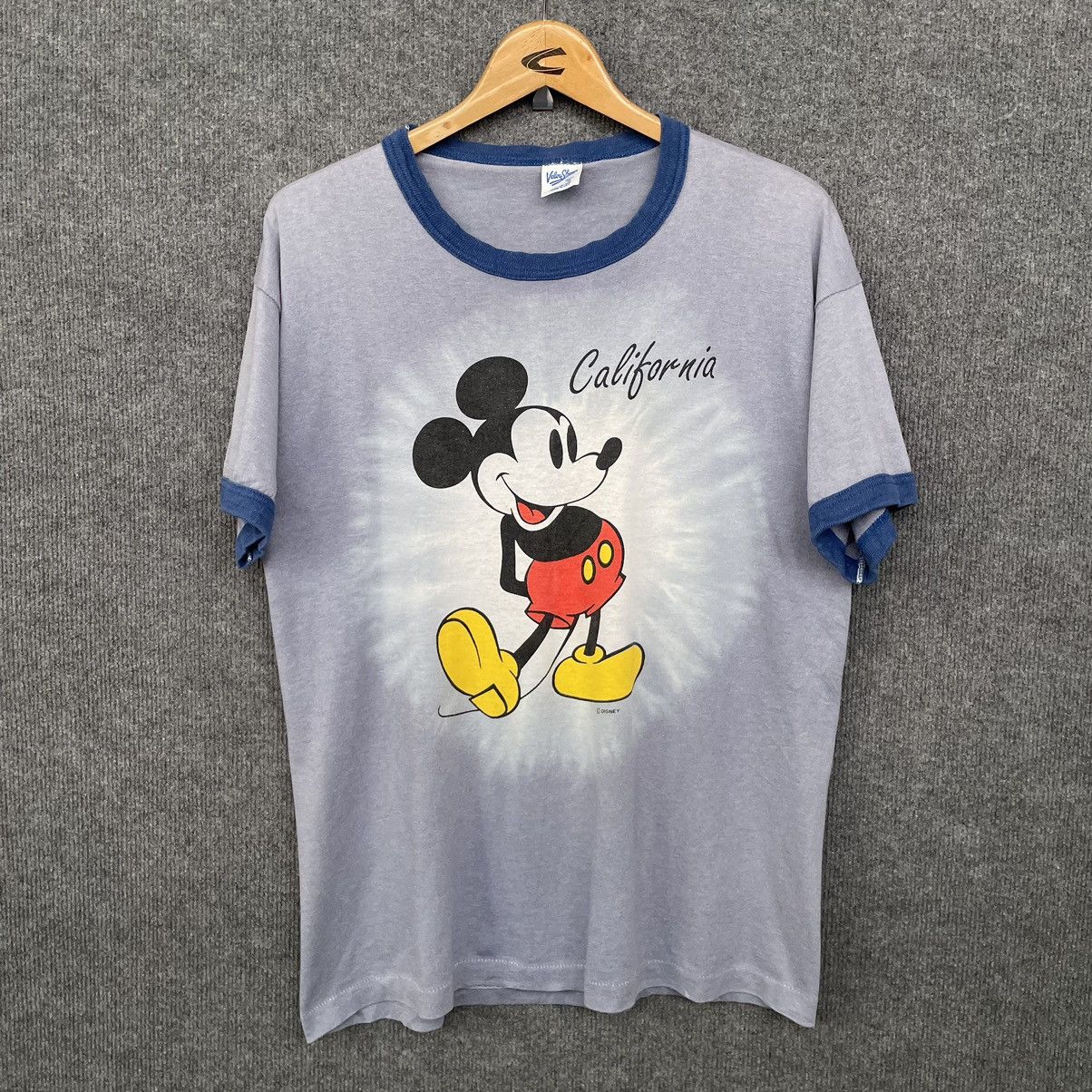 Disney × Mickey Mouse × Vintage Vintage 1980s Mickey Mouse California Velva Sheen Ringer Tee Size US L / EU 52-54 / 3 - 1 Thumbnail