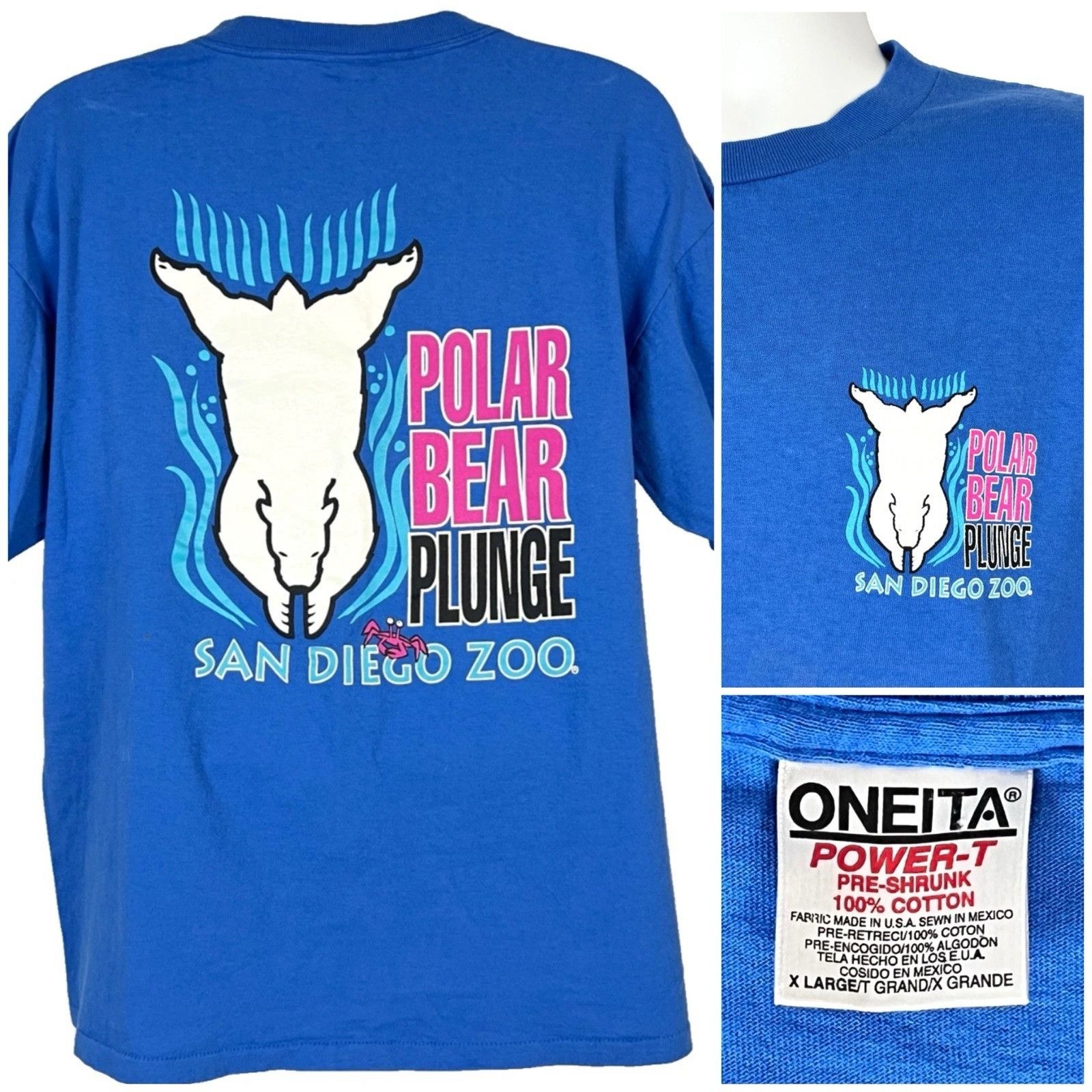 Other Polar Bear Plunge San Diego Zoo Mens Vtg T-Shirt size XL One Size US XL / EU 56 / 4 - 1 Thumbnail
