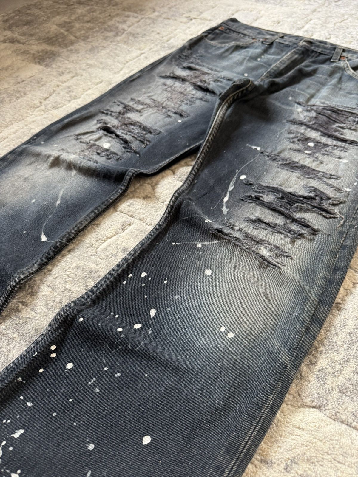 Levi's Rare Levis 517 Distressed Boro Shadow Fade Flared Jeans Size US 34 / EU 50 - 5 Thumbnail