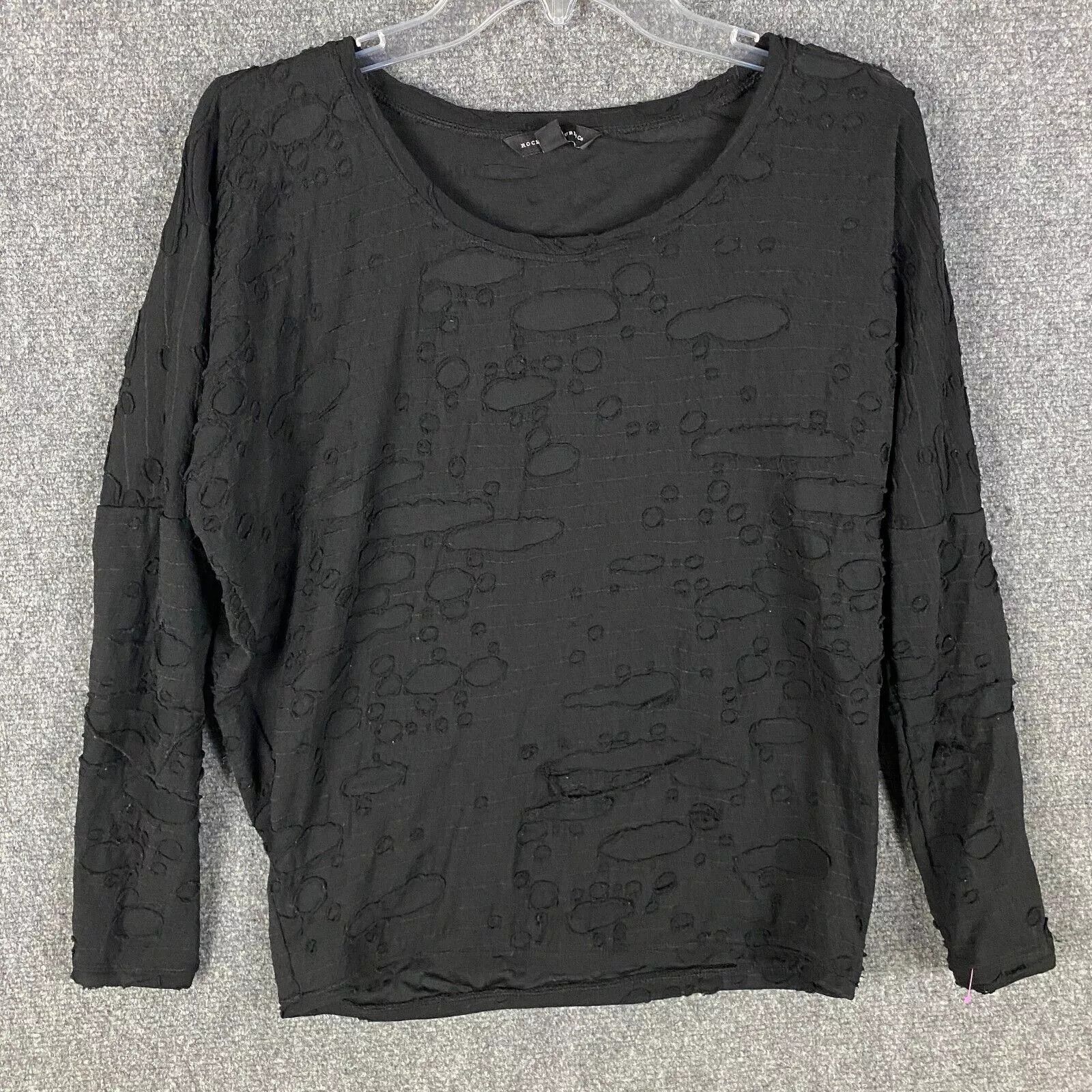Rock & Republic Rock & Republic Top Women's Small Long Sleeve Polyester S Size S / US 4 / IT 40 - 1 Thumbnail