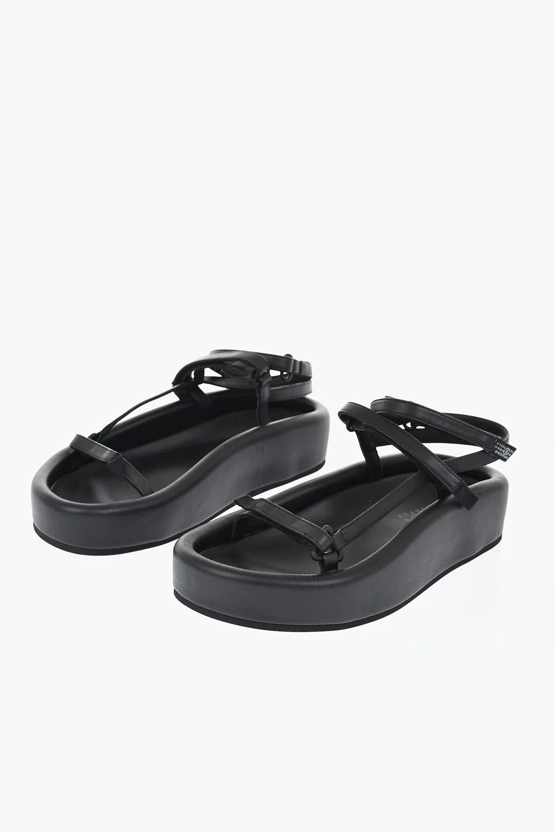 Maison Margiela og1mm0426 Leather Sandals in Black Size US 5 / IT 35 - 3 Thumbnail
