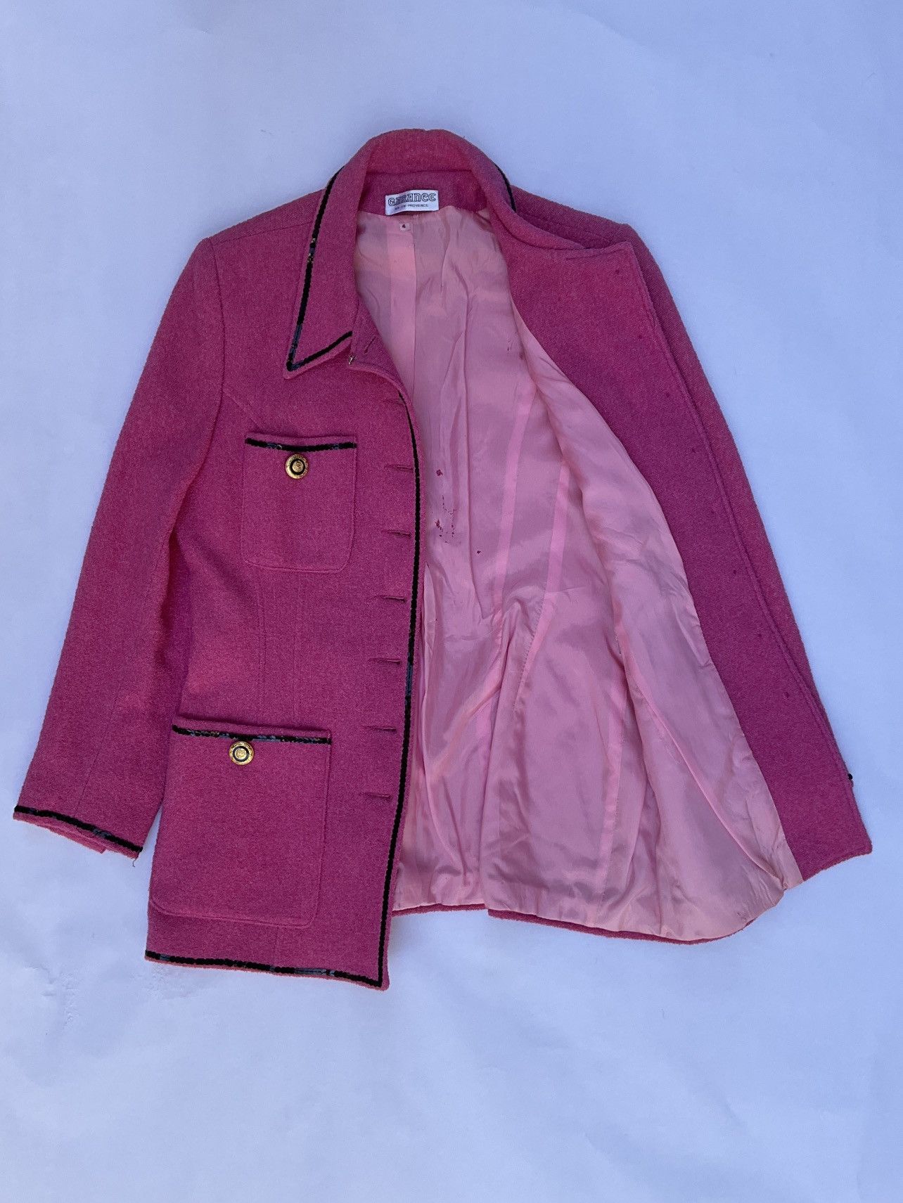 Vintage Pink vintage wool blazer jacket Size XL / US 12-14 / IT 48-50 - 9 Thumbnail