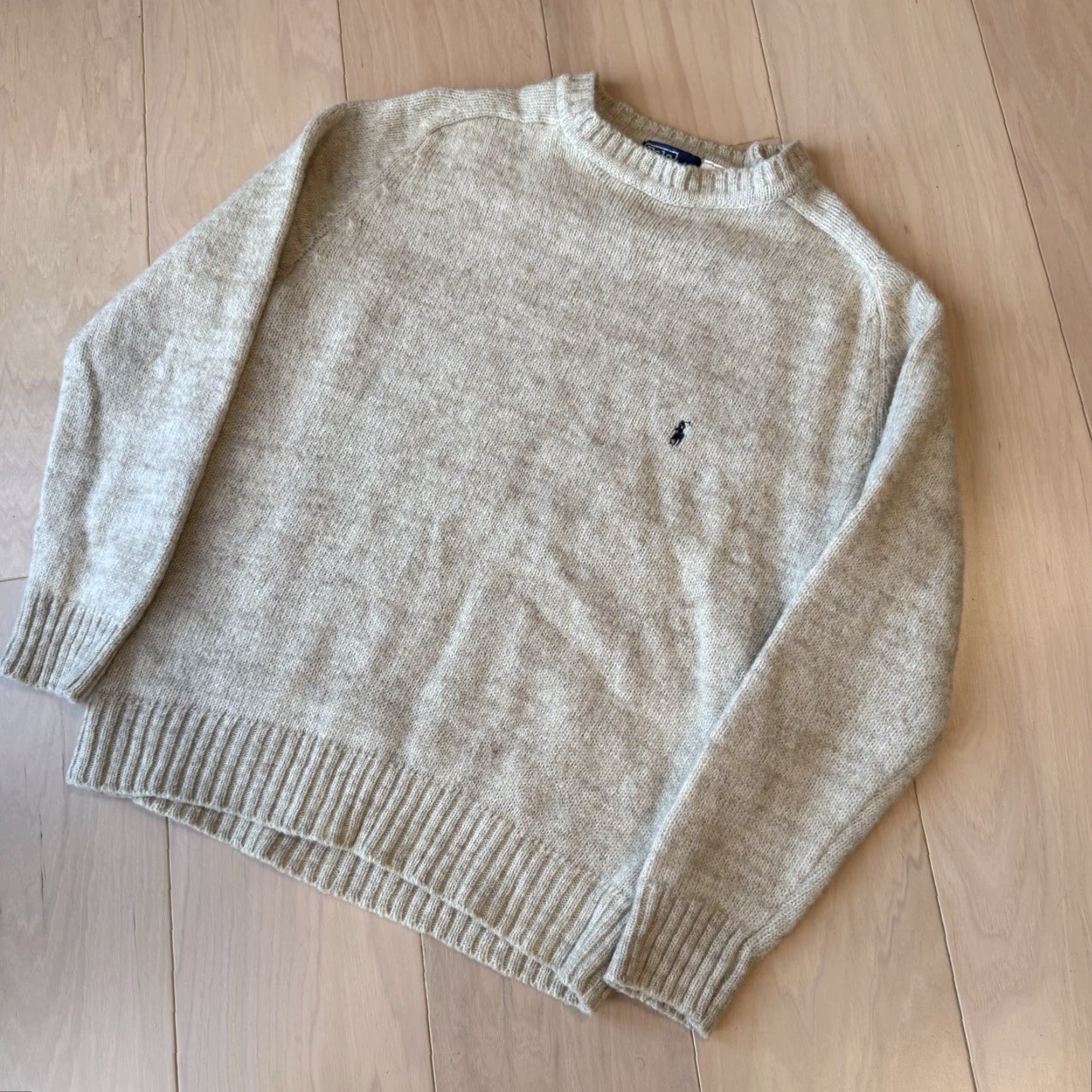 Polo Ralph Lauren Vintage Polo Ralph Lauren Wool Sweater XL Beige 80s Pullover Minimalist New York Mens Pullover Knit Wool Solid Logo Classic 80s Jeans? Size US XL / EU 56 / 4 - 8 Thumbnail