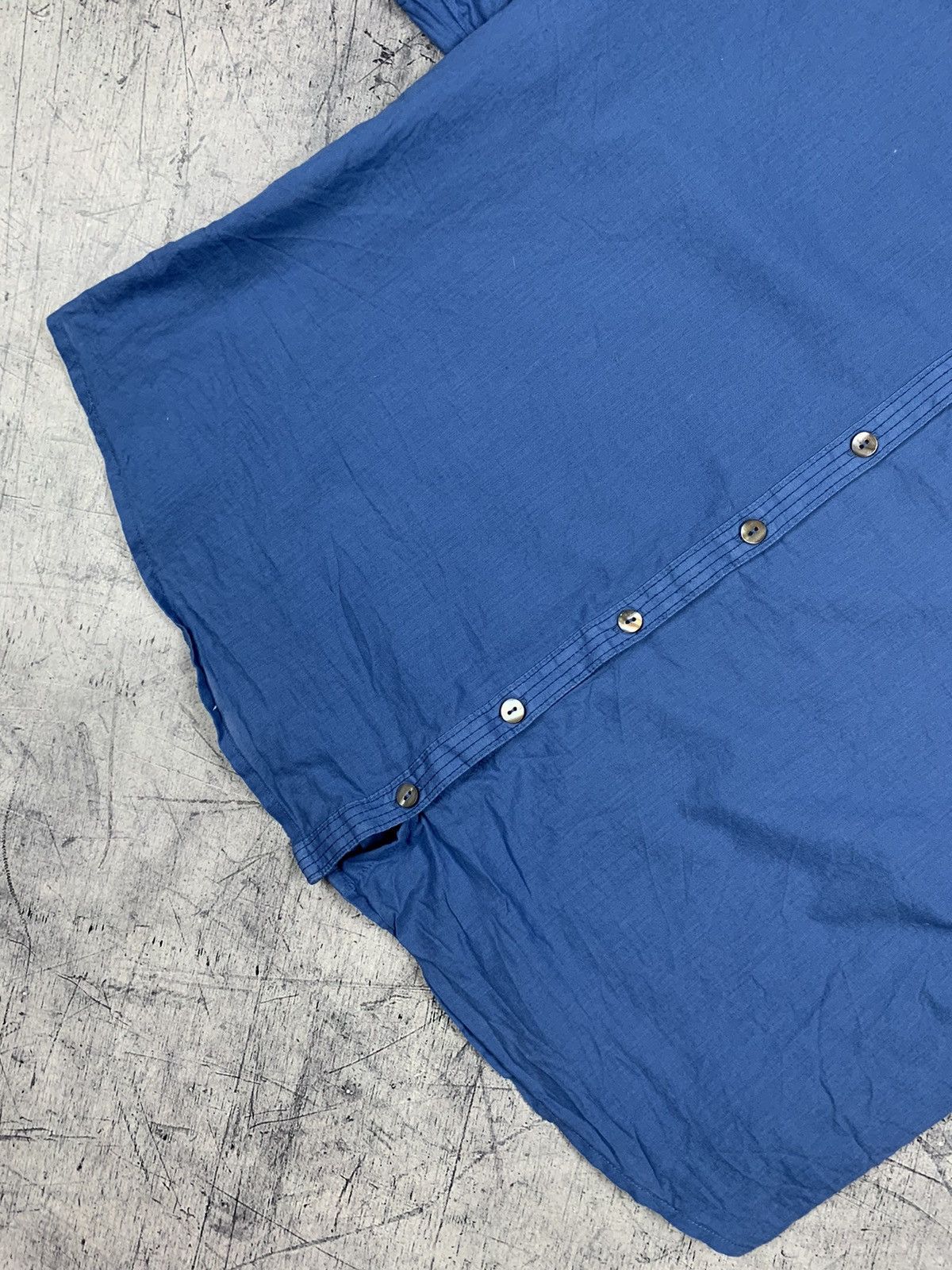 Gudrun Sjoden Gudrun Sjoden Blouse Shirt Short Sleeve Size L Blue Y2K Top Size L / US 10 / IT 46 - 3 Thumbnail