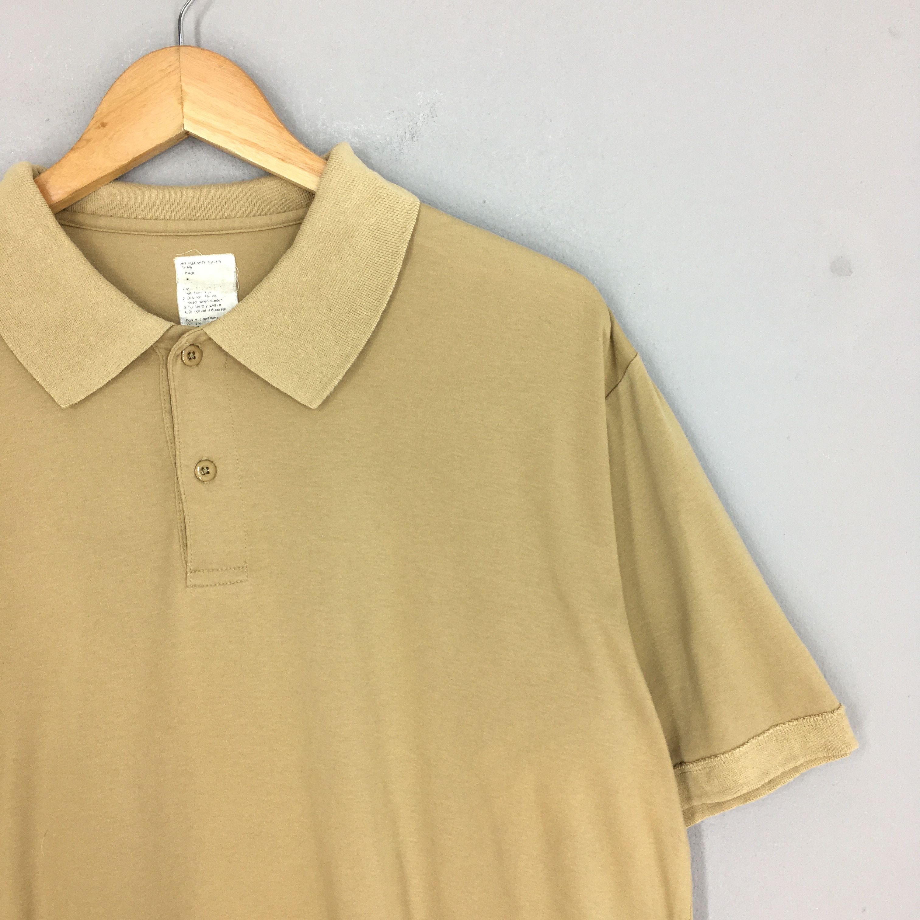 Wtaps Vintage Wtaps Japan Plain Khaki Polos Shirt Large Size US L / EU 52-54 / 3 - 2 Thumbnail