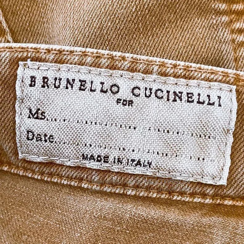 Brunello Cucinelli Brunello Cucinelli Beaded Decoration Khaki Irregular Jeans Size 24" / US 00 / IT 34 - 7 Thumbnail