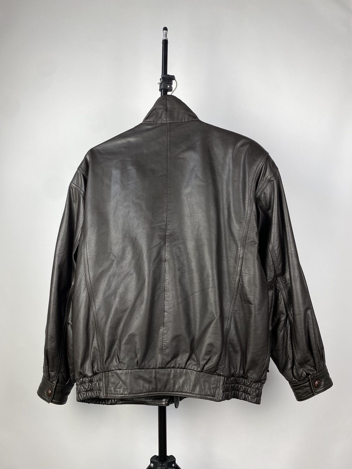 Vintage Vintage Leather Jacket Genuine Leahter bomber Moto Oldmoney Size US L / EU 52-54 / 3 - 9 Thumbnail