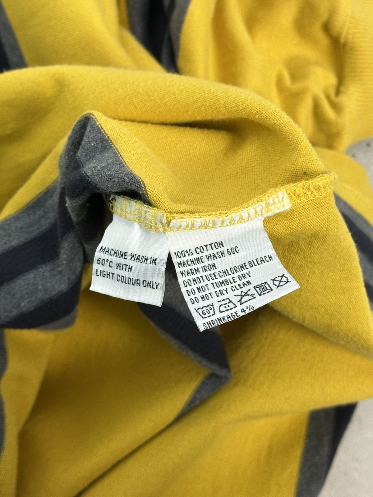 Gant Vintage Gant USA Yellow Stripped Cotton Long Sleeve Polo Size US L / EU 52-54 / 3 - 9 Thumbnail
