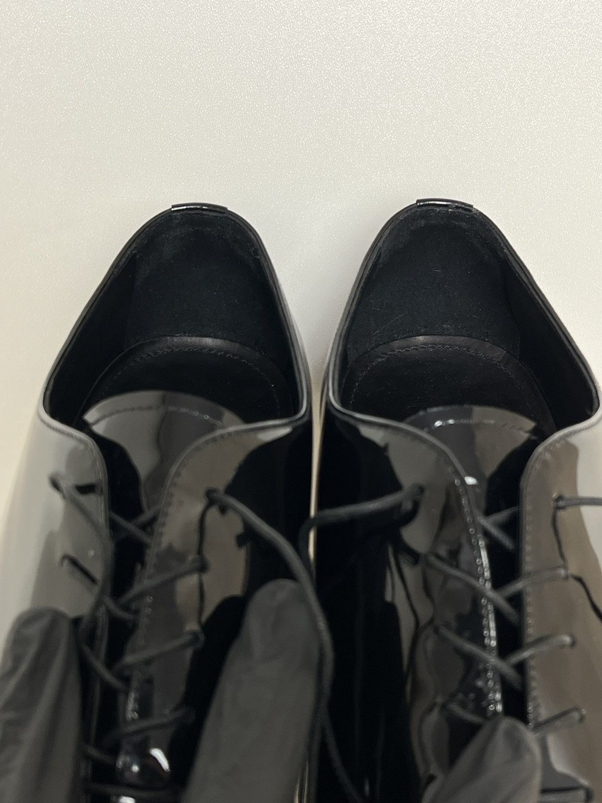 Prada Prada Black Spazzolato Leather Oxfords Size US 10.5 / EU 43-44 - 13 Thumbnail