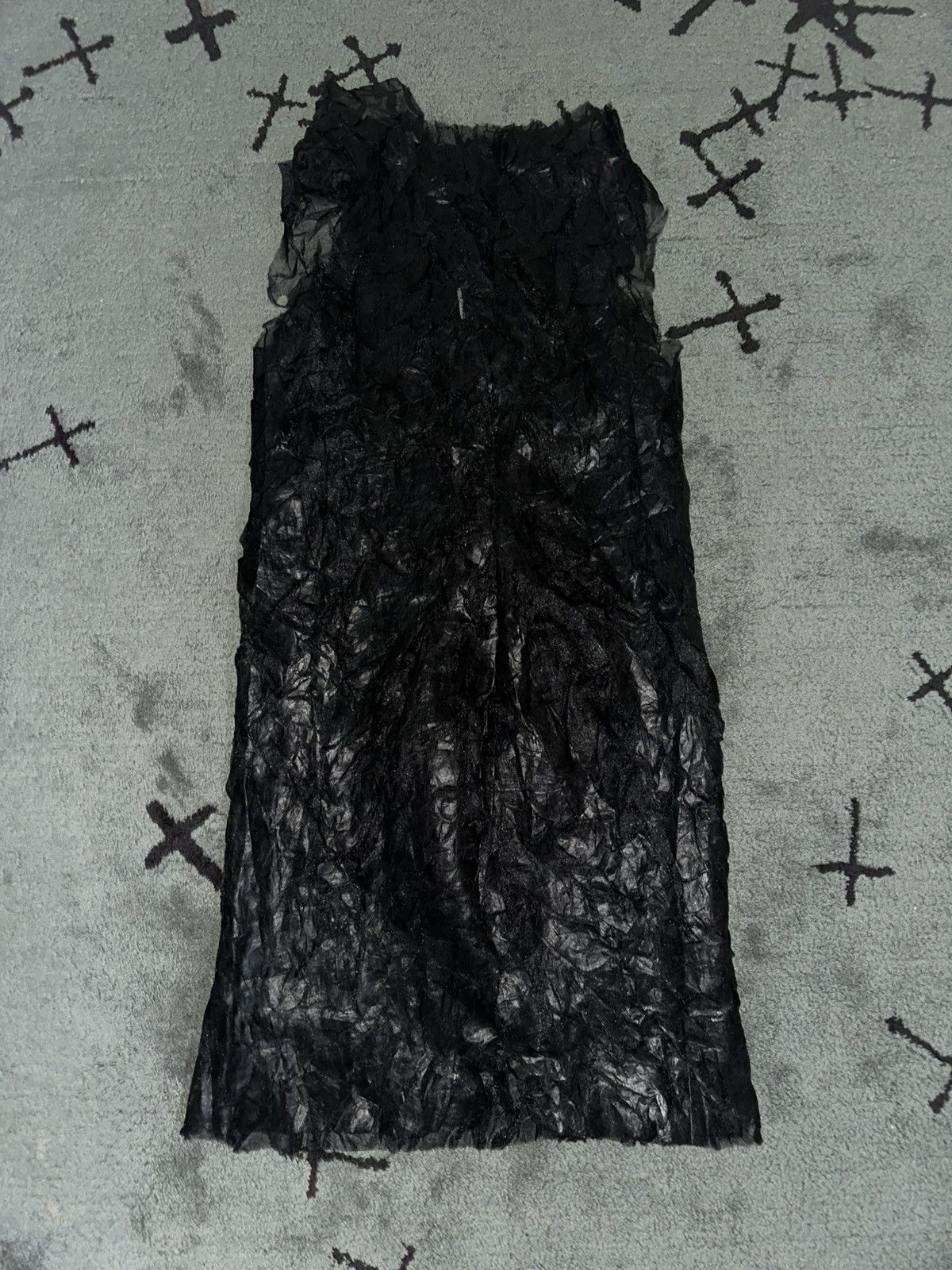 Ann Demeulemeester Archive Ann Demeulemeester Fall 1998 Crinkle Dress Vintage Size L / US 10 / IT 46 - 3 Thumbnail