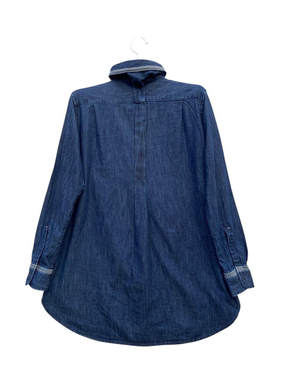 Zucca Zucca Issey Miyake Denim Blouse Size M / US 6-8 / IT 42-44 - 2 Thumbnail