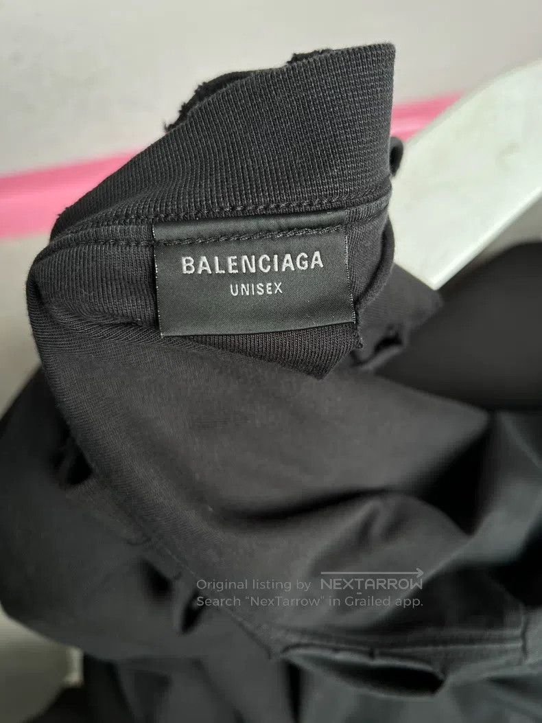 Balenciaga Balenciaga Backwards Embroidery Destroyed Short Sleeve Size US S / EU 44-46 / 1 - 3 Thumbnail