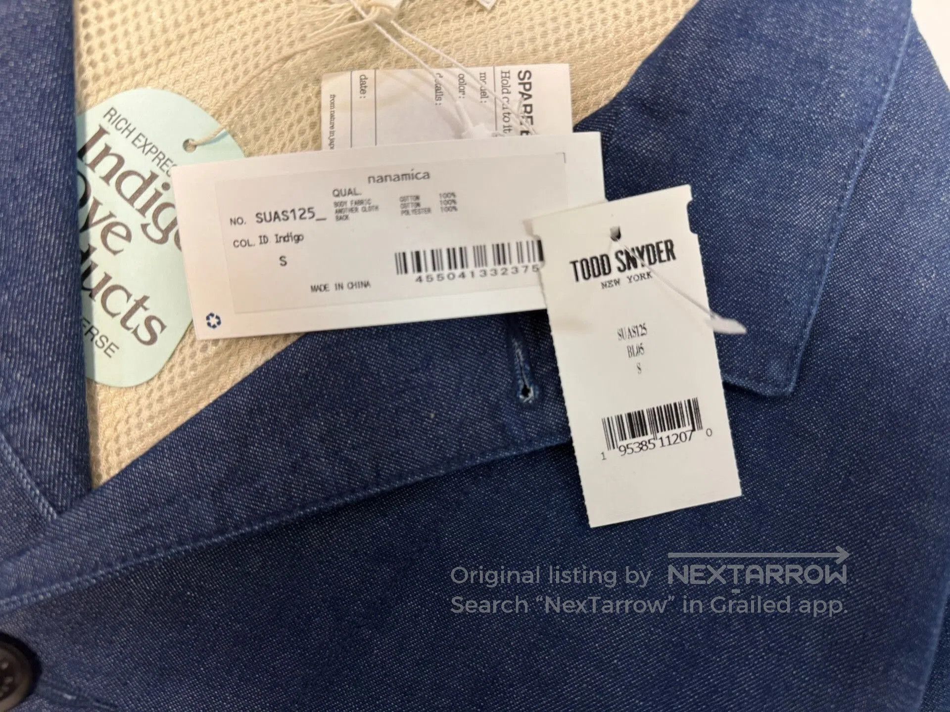 Nanamica nanamica indigo oversized jacket. Size US S / EU 44-46 / 1 - 3 Thumbnail