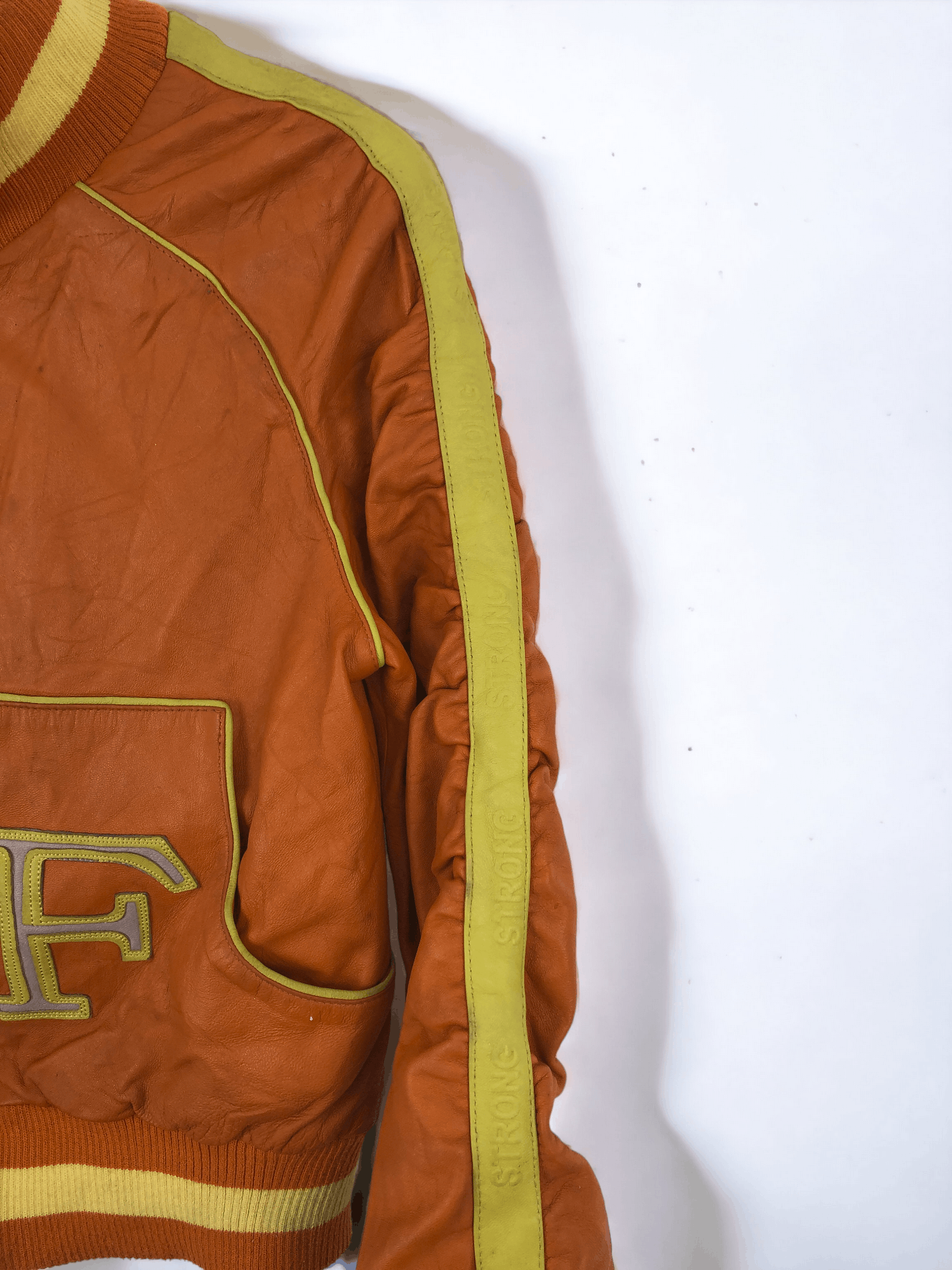Japanese Brand Vintage Strong Fisher Zipper Up Leather Jacket JA0026 Size US L / EU 52-54 / 3 - 9 Thumbnail