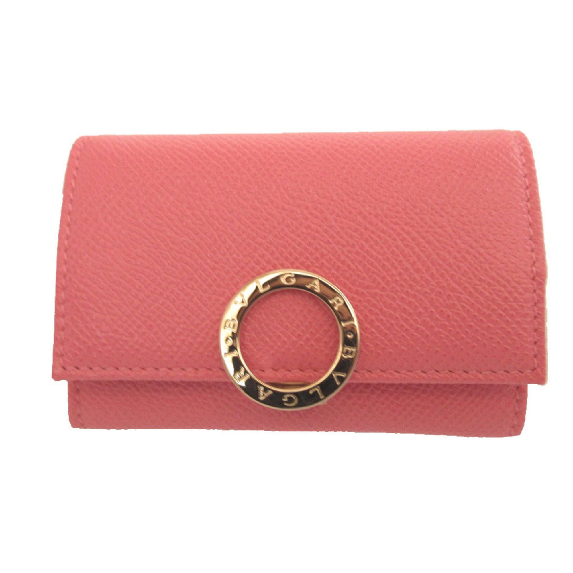 Bvlgari Like new BVLGARI leather pink wallet/coin case 0332BVLGARI Size ONE SIZE - 1 Thumbnail