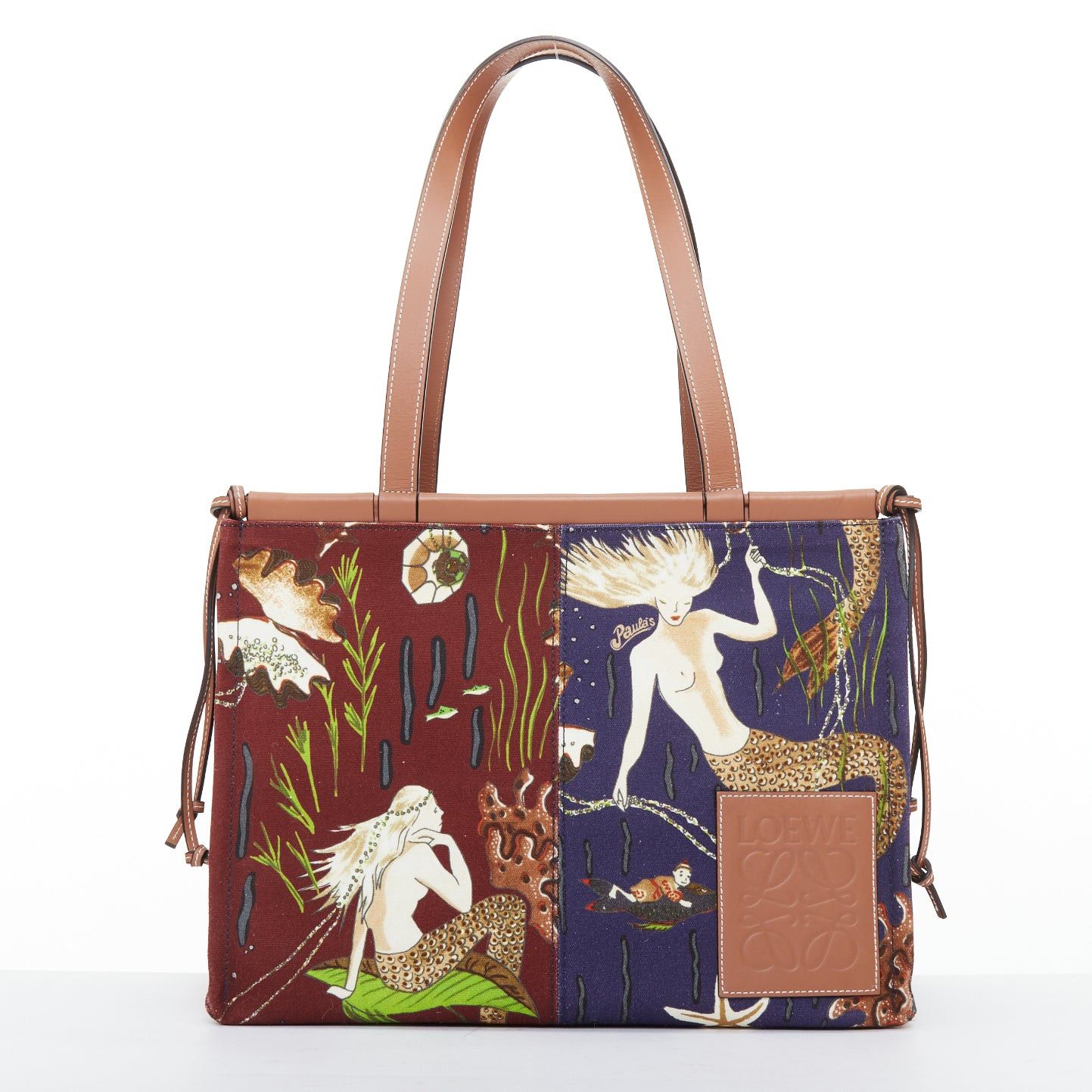 LOEWE 2020 PAULA'S IBIZA Mermaid Medium Cushion Tote printed