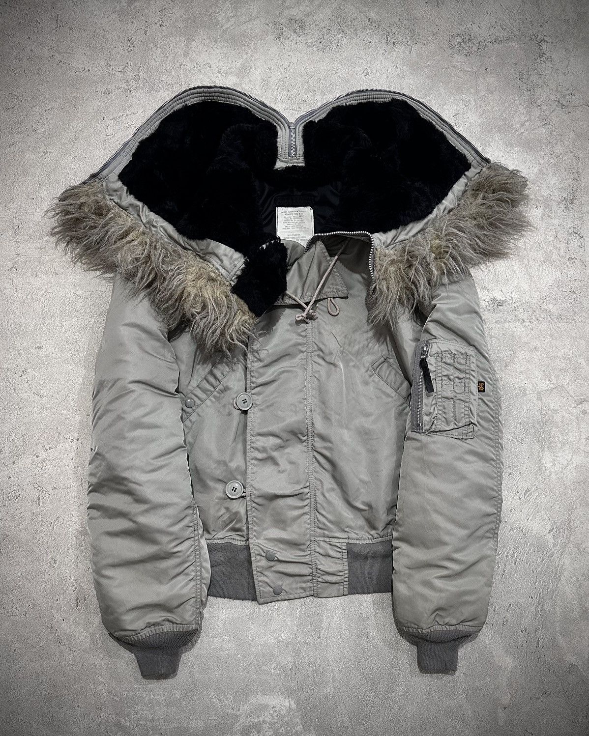 Alpha Industries Vintage Alpha Industries Attached Hood N-2b Jacket Size US L / EU 52-54 / 3 - 2 Thumbnail