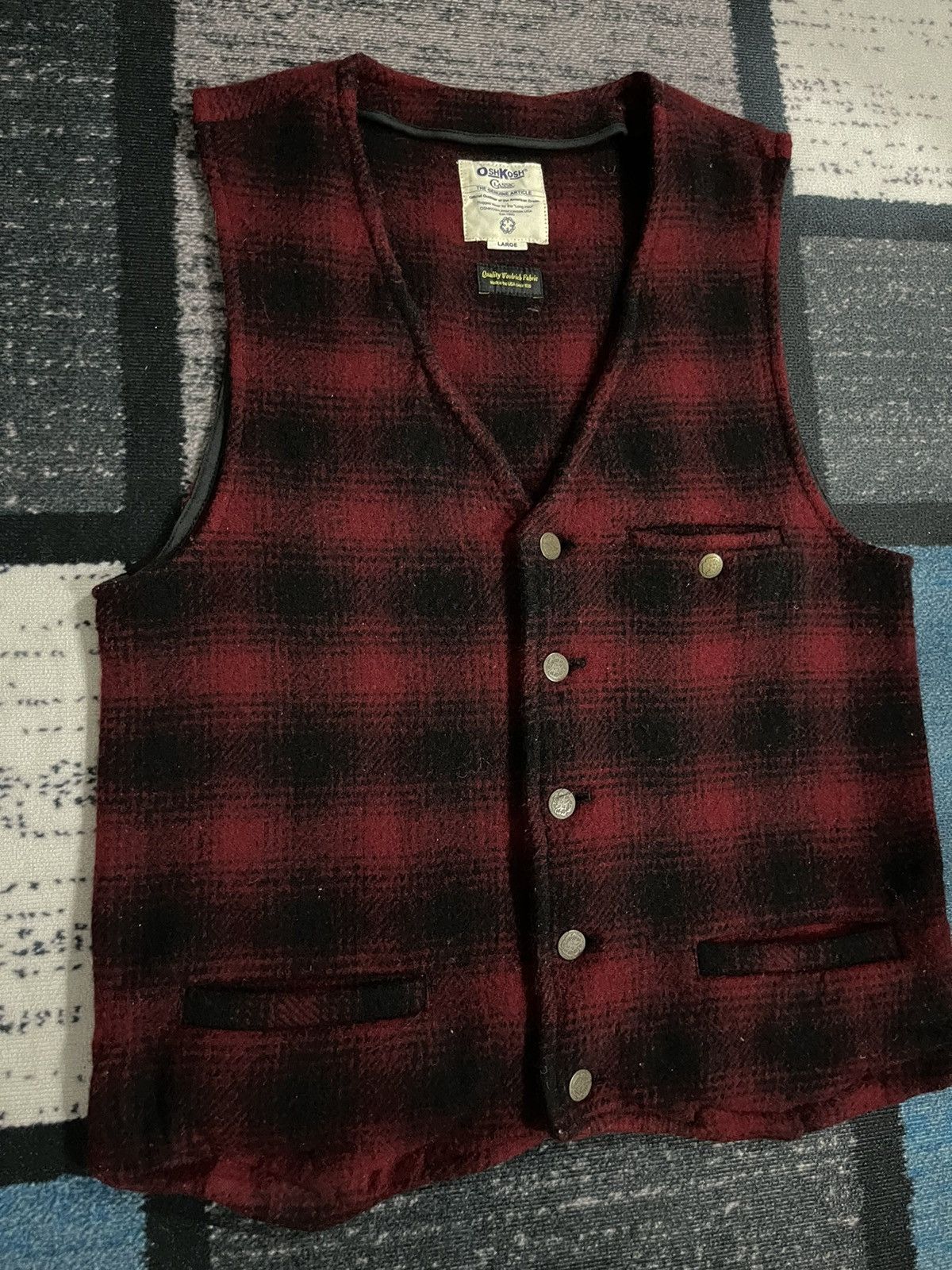 Oshkosh × Vintage × Woolrich Woolen Mills Vintage OSHKOSH Classic Wool Vest Size US M / EU 48-50 / 2 - 4 Thumbnail