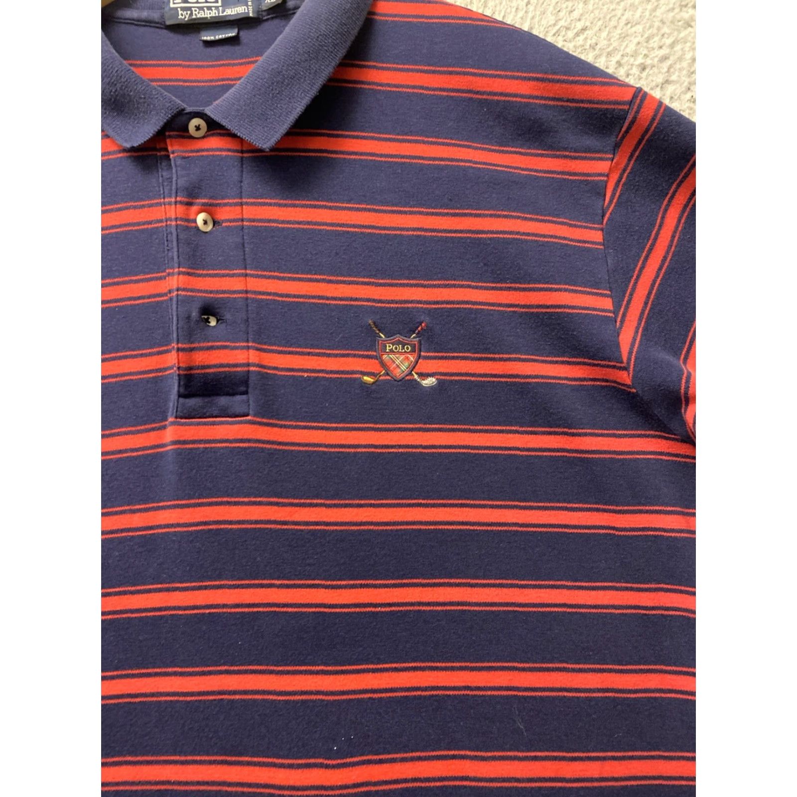 Polo Ralph Lauren Polo Ralph Lauren Men's Striped Polo Shirt XL Multicolor Button-Up Short Sleeve Size US XL / EU 56 / 4 - 2 Thumbnail
