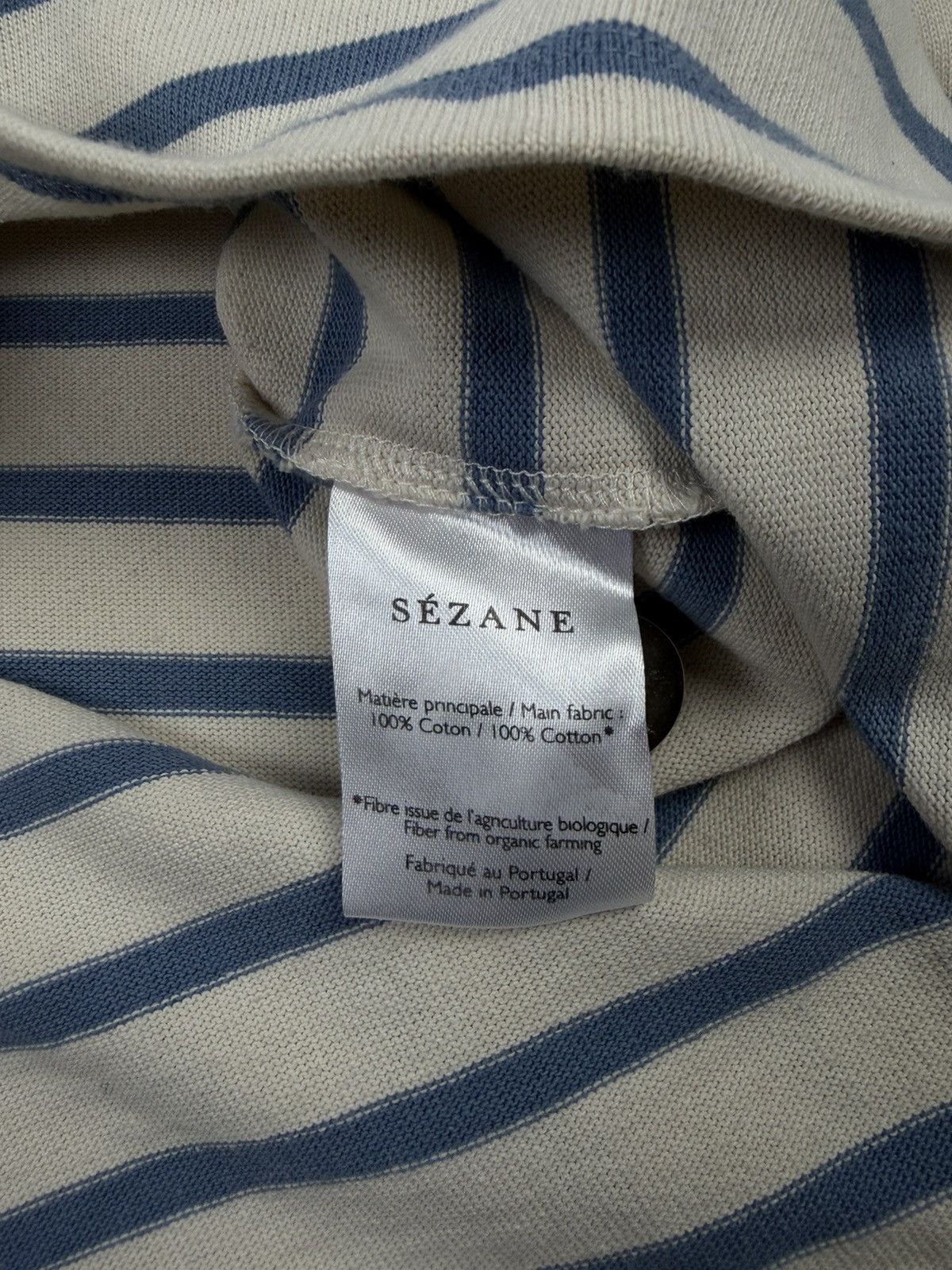 Sezane Sezane Colette Mariniere Striped Long Sleeve Top Designer Size XS / US 0-2 / IT 36-38 - 12 Thumbnail